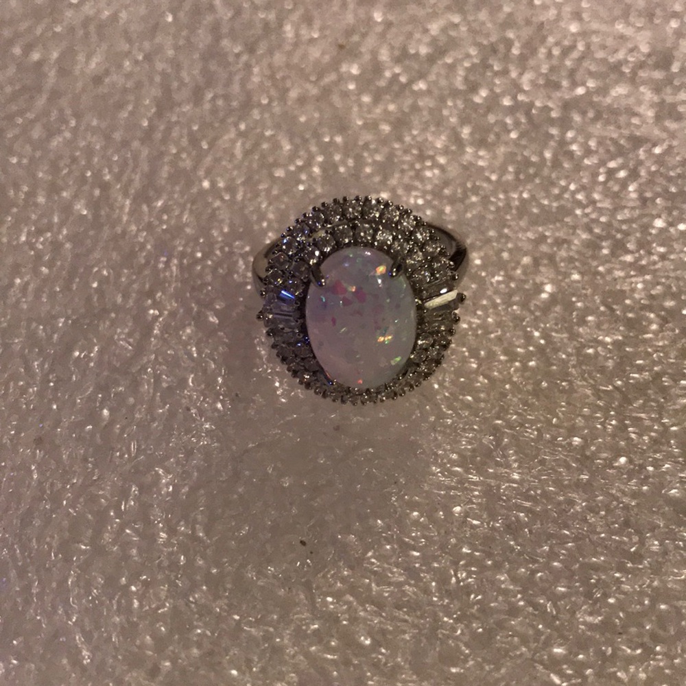 925 opal topaz ring